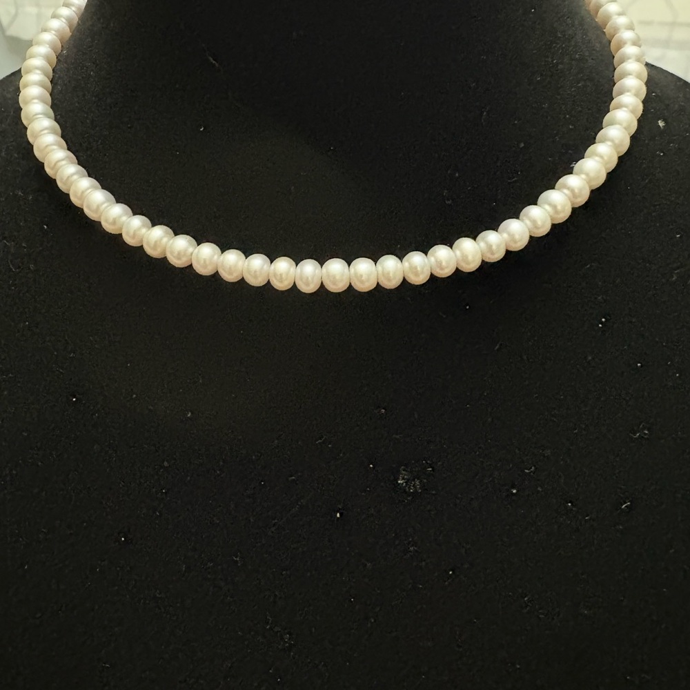 White Pearl Choker Necklace